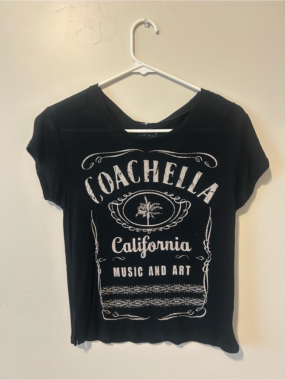 Coachella California Black Graphic Tee - Women’s Short Sleeve